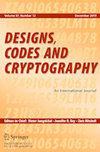 Designs Codes And Cryptography雜志