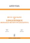 Revue Roumaine De Linguistique-romanian Review Of Linguistics雜志