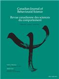 Canadian Journal Of Behavioural Science-revue Canadienne Des Sciences Du Comport