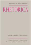 Rhetorica-a Journal Of The History Of Rhetoric雜志